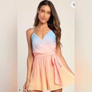 Lulus Pleat the Way Ombré Pleated Romper